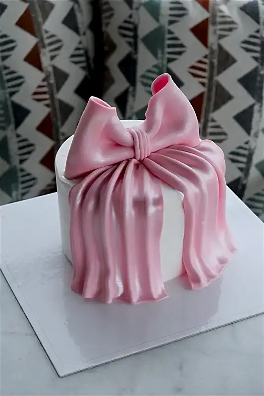 Butik Pembe Kurdele Pasta