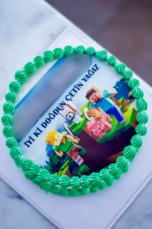 Butik Resimli Madenci Oyunu Pasta