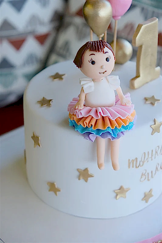 Butik Kız Çocuğu Balonlar Pasta