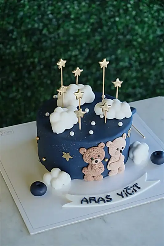 Butik Ayıcıklar Bulut ve Yıldız Pasta