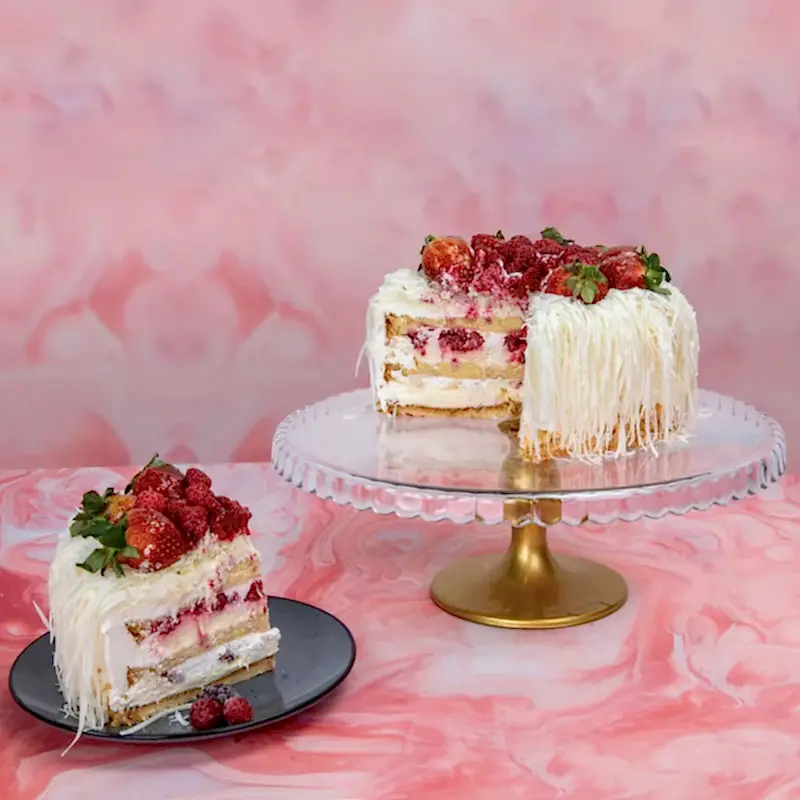 4-6 Kiilik Çilek&Ahududulu Pasta Meyve