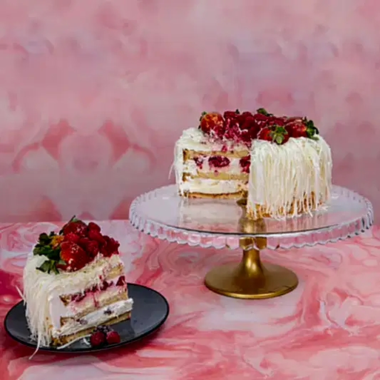 4-6 Kiilik Çilek&Ahududulu Pasta Meyve