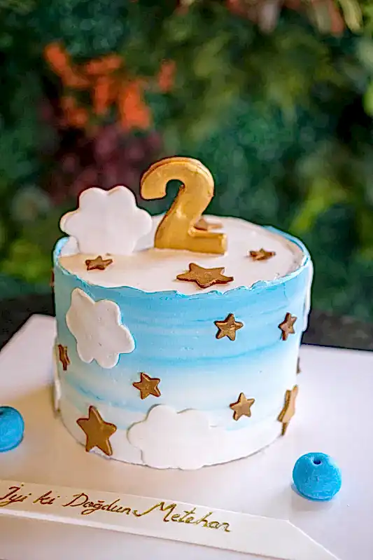 Butik Gökyüzü Yıldızlar Pastası